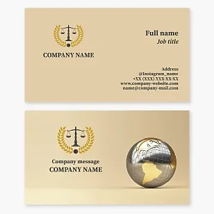Law Firm Lawyer Business Card Template