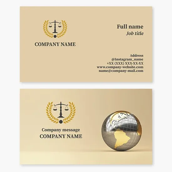 Law Firm Lawyer Business Card Template