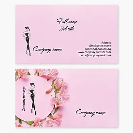 Business card template: fashion, clothing, modeling agency, boutique.