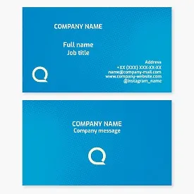 Business card template. Call center. Consulting services. Letter Q.
