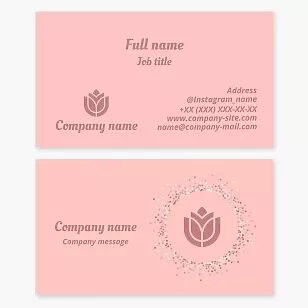 Flower Logo Business Card Template