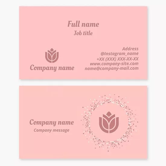 Flower Logo Business Card Template