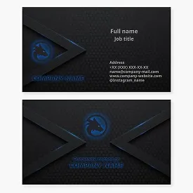 Business card template. Wolf