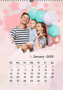  Free Calendar template with stars