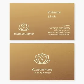 Lotus Business Card Template, Beauty, Yoga, Club