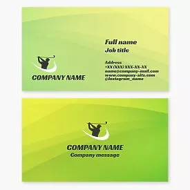 Golf Club Golfer Business Card Template