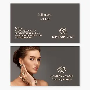 Jewelry Shop Business Card Template