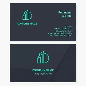 Business card template Real estate