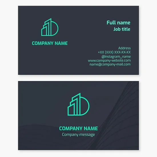 Business card template Real estate