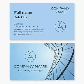 Architecture business card template, Letter O