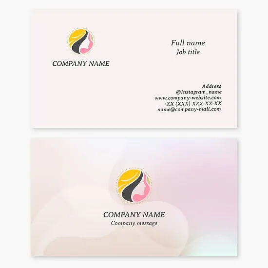Hair Beauty Salon Business Card Template