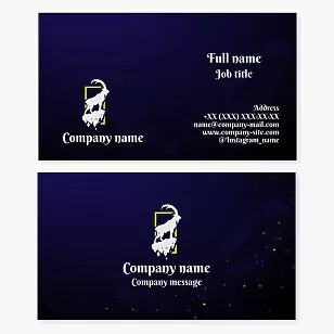 Mountain Ram Business Card Template