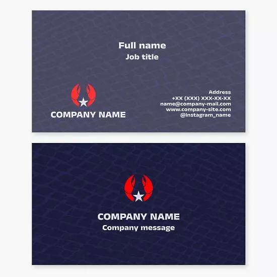 Lobster Seafood Business Card Template