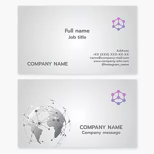 Global Network Business Card Template