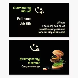 Street food business card template