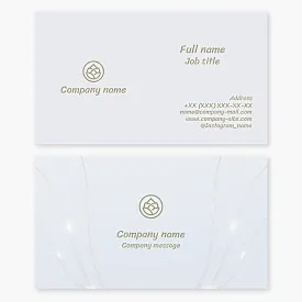 Business card template. Abstraction. Beauty salon. Makeup. Flower. Letter O.