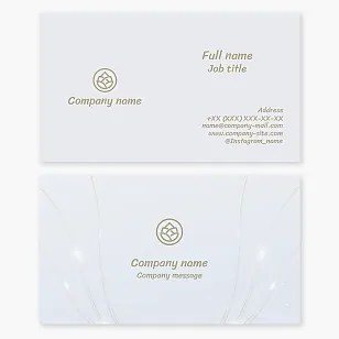 Business card template. Abstraction. Beauty salon. Makeup. Flower. Letter O.