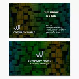 Cube Patterned Business Card Template