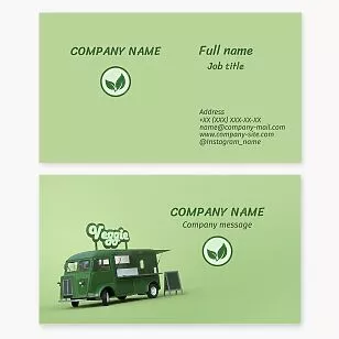 Eco Friendly Food Themed Business Card Template