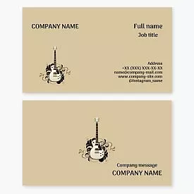 Guitar Business Card Template