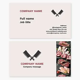 Business card template Meat