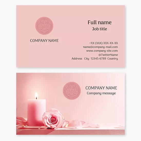 Spa salon business card template