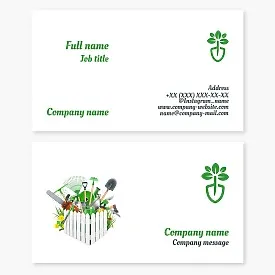 Business card template Gardening
