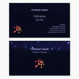 Starry Night Business Card Template