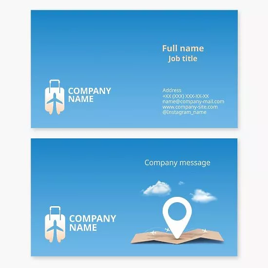 Travel Agency Business Card Template