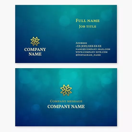 Abstract Flower Logo | Bokeh Effect Business Card Template