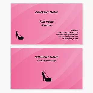 Women's Shoe Store Fashion Business Card Template