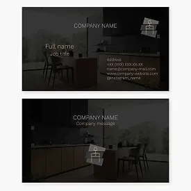 Business card template. Interior design. Custom furniture manufacturing.
