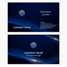 Business card template. Global technologies. Global communications and networking. Technology and innovation. Brand.