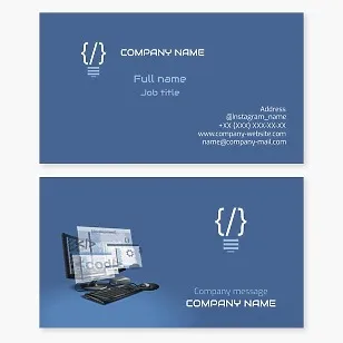 Computer Programmer Software Engineer Business Card Template