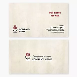 Abstract Owl Business Card Template