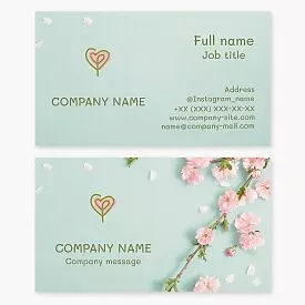 Floral Business Card Template