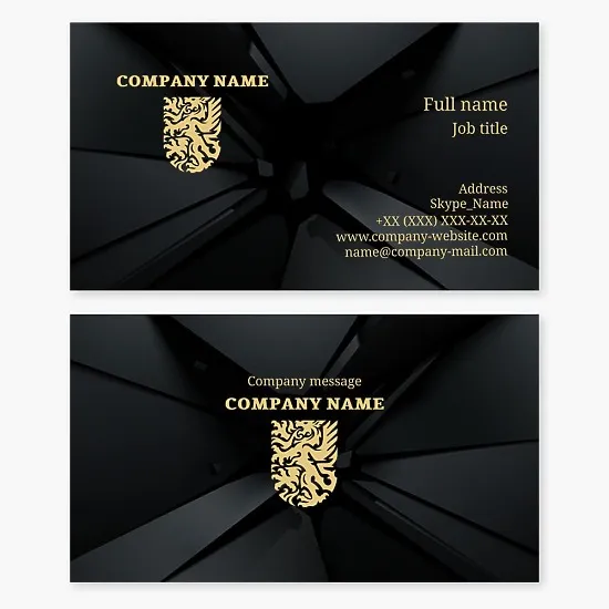 Lion Shield Heraldry Business Card Template