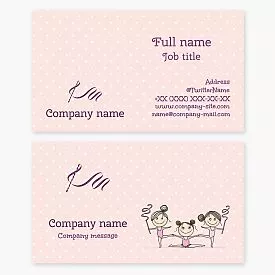 Children's Ribbon Dancing | Gymnastics Business Card Template