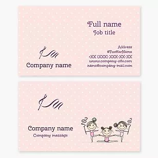 Children's Ribbon Dancing | Gymnastics Business Card Template