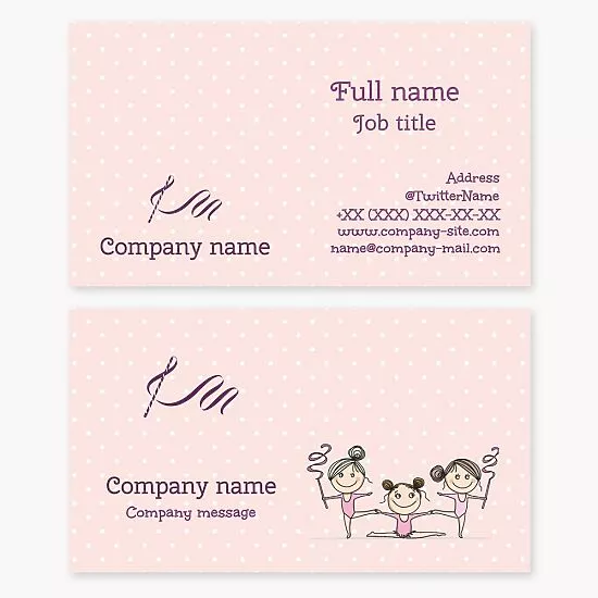 Children's Ribbon Dancing | Gymnastics Business Card Template