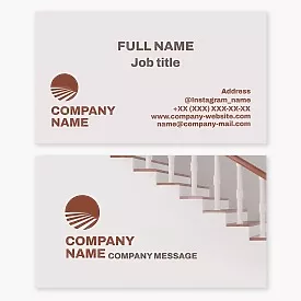 Business card template Stairs, steps