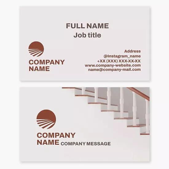 Business card template Stairs, steps