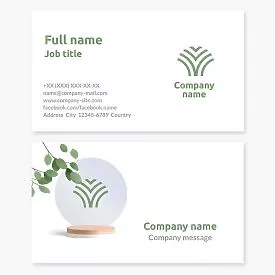 White Business card