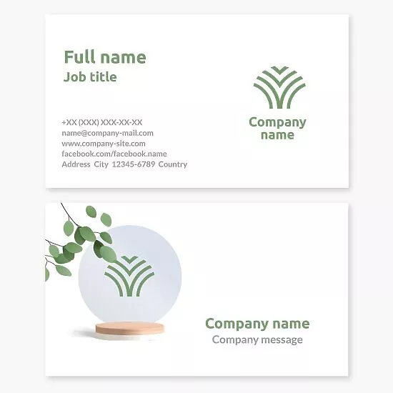 White Business card