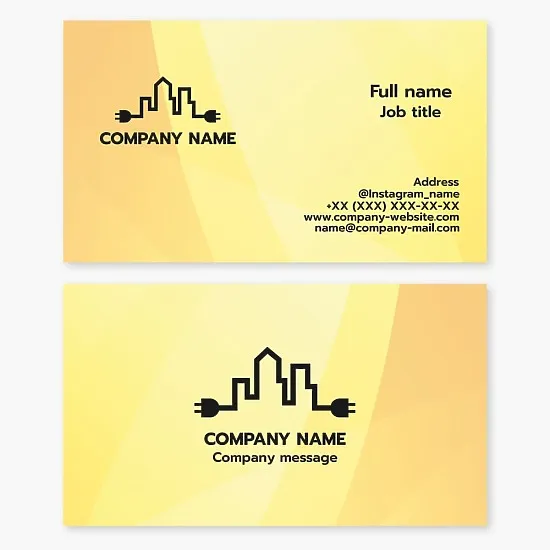 Electric Power Plug City | Building Power Supply | Electrician | Business Card Template