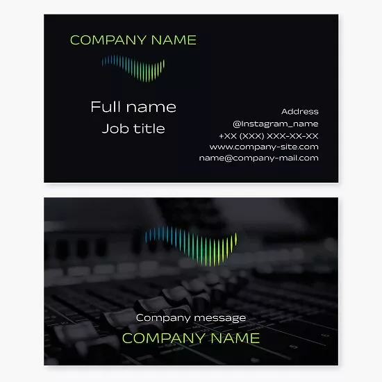 Audio Engineer Business Card Template