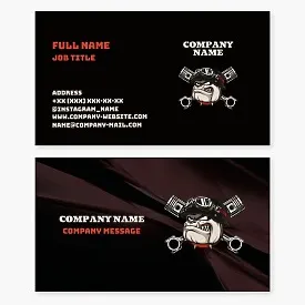 Business card template Automotive and motorcycle repair