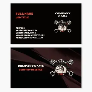Business card template Automotive and motorcycle repair