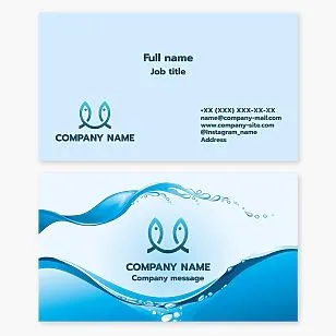 Business card template. Fish. Fishing and wholesale supply.