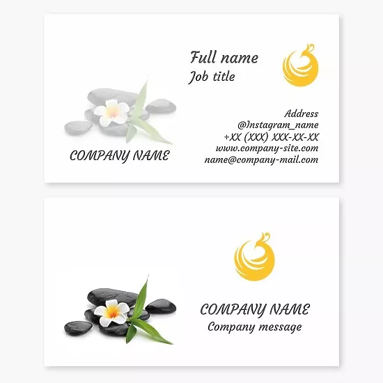 Spa business card template